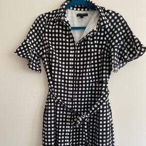 Banana Republic Black White Gingham dress